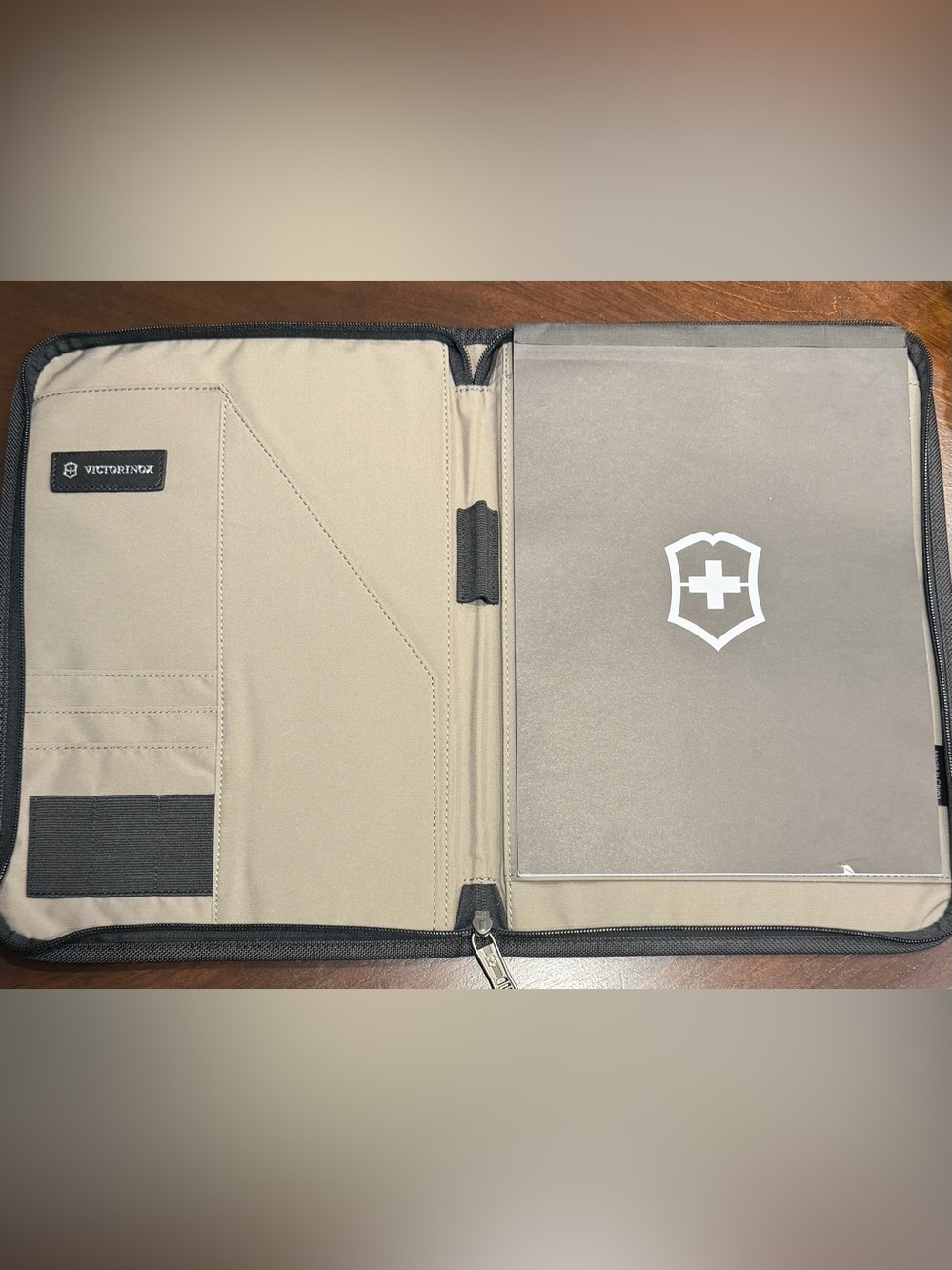 Victorinox Black Zippered Tablet Folio with Logo Badge - Picture 2 of 2